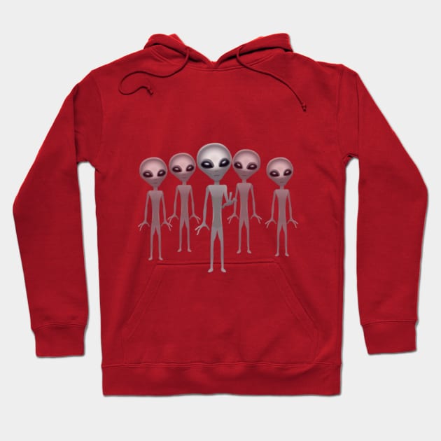 My Alien friends Hoodie by Manafff